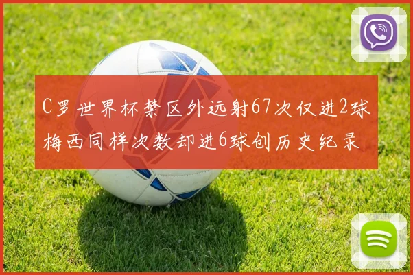 C罗世界杯禁区外远射67次仅进2球梅西同样次数却进6球创历史纪录
